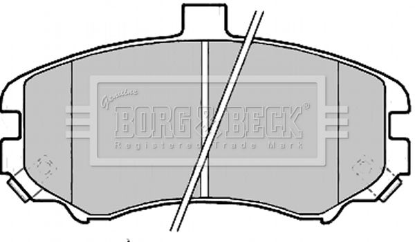 BORG & BECK Комплект тормозных колодок, дисковый тормоз BBP2203
